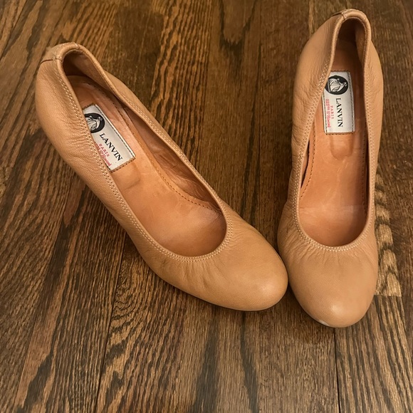 Lanvin Ballerina Wedge Heels Size 37.5 - Picture 3 of 10